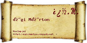 Égi Márton névjegykártya