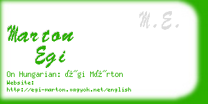 marton egi business card